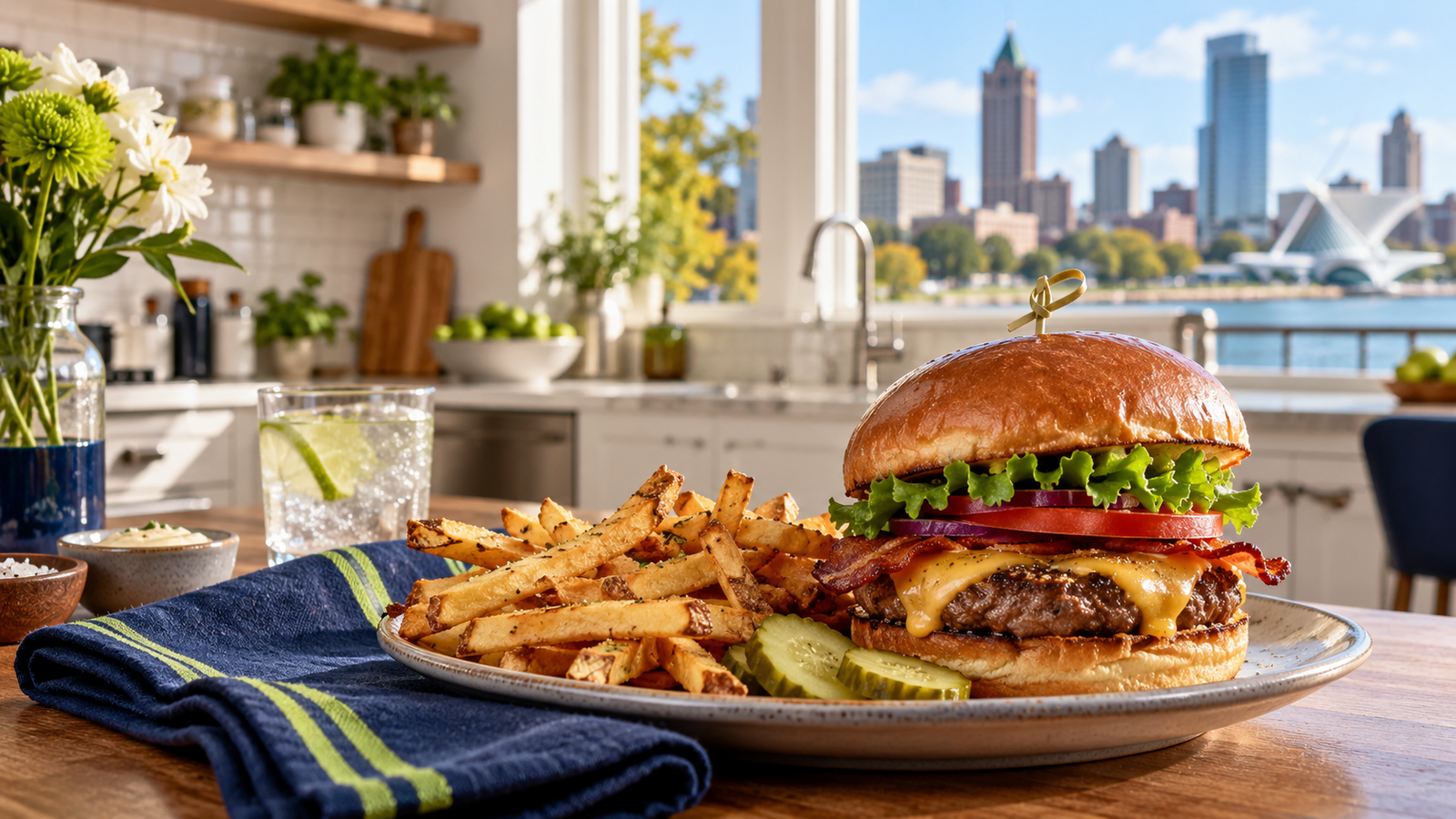 Burger, fries and a sparkling clean Milwaukee kitchen